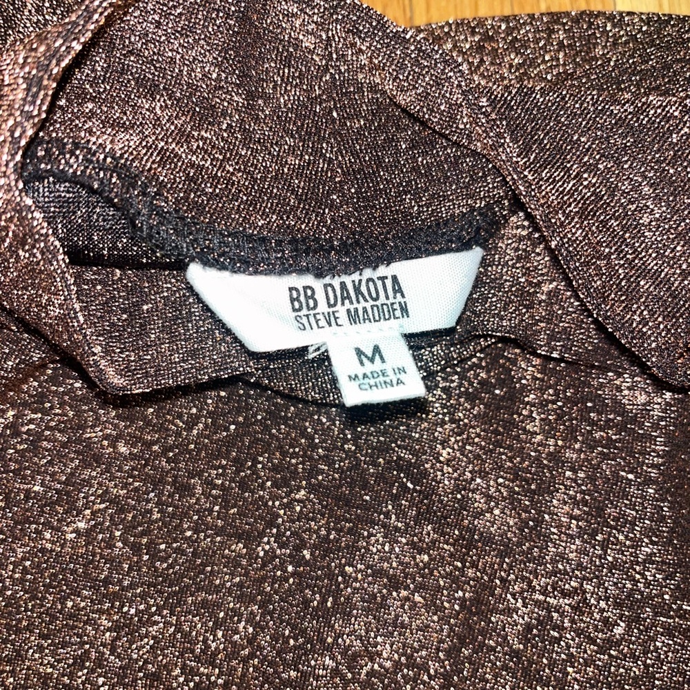 BB Dakota Steve Madden Metallic Brown Crop Top - Picture 4 of 4